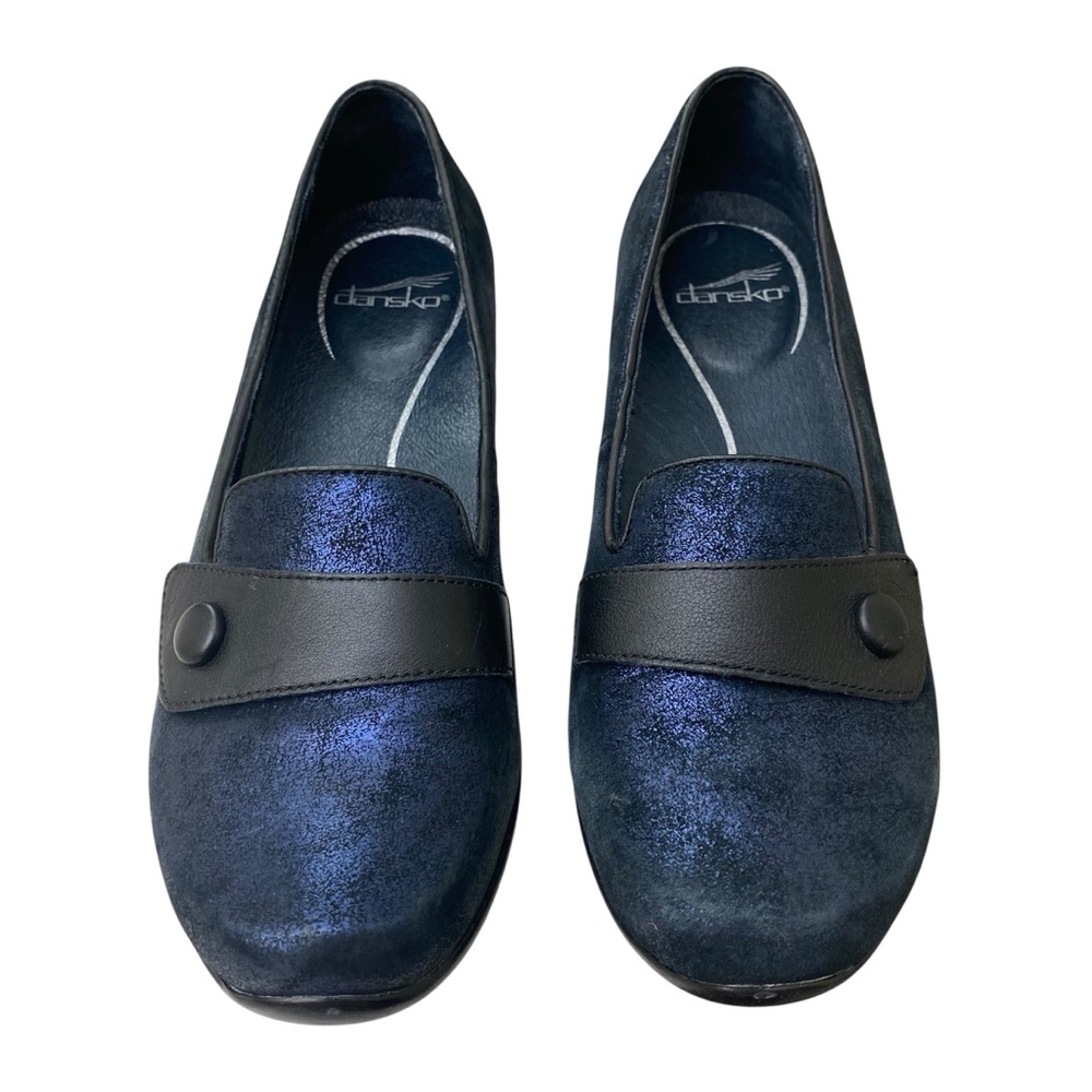 Dansko Blue Shimmer Metallic Clog
Loafer Comfort Nursing Shoe Sz 40 (9.5-10)